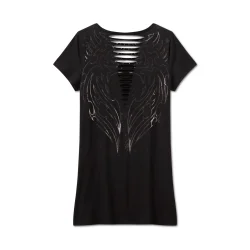 Bling Sabotage Short Sleeve Rip &amp; Repair Tunic