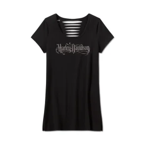 Bling Sabotage Short Sleeve Rip & Repair Tunic