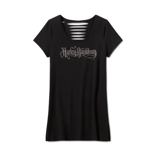 Bling Sabotage Short Sleeve Rip &amp; Repair Tunic