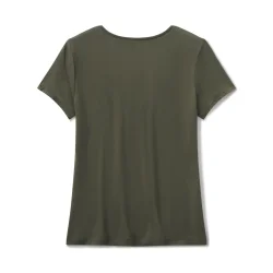 Bling Dark Angel Short Sleeve Laced Front Tee - Grape Leaf