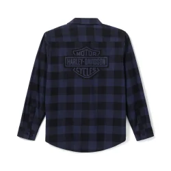 Bar &amp; Shield Buffalo Check Flannel - Indigo