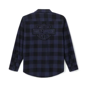 Bar & Shield Buffalo Check Flannel - Indigo