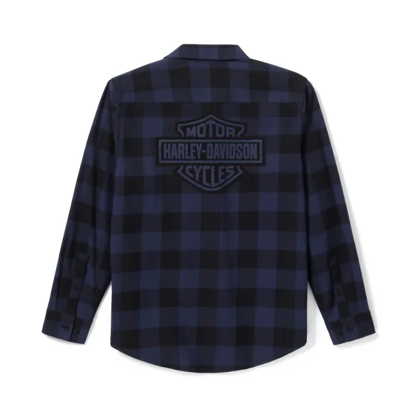 Bar &amp; Shield Buffalo Check Flannel - Indigo