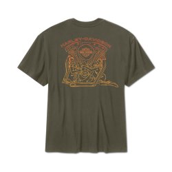 H-D Engine Twins Short Sleeve Tee - Grape Leaf