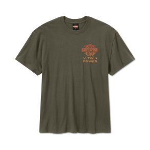 H-D Engine Twins Short Sleeve Tee - Grape Leaf