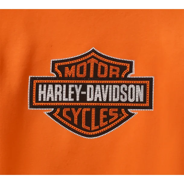 Essential Bling Pullover Hoodie - Harley Orange