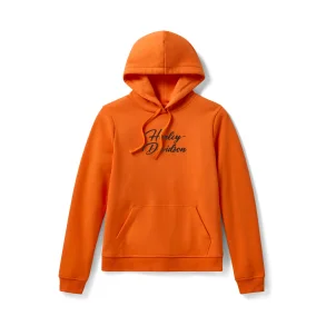 Essential Bling Pullover Hoodie - Harley Orange