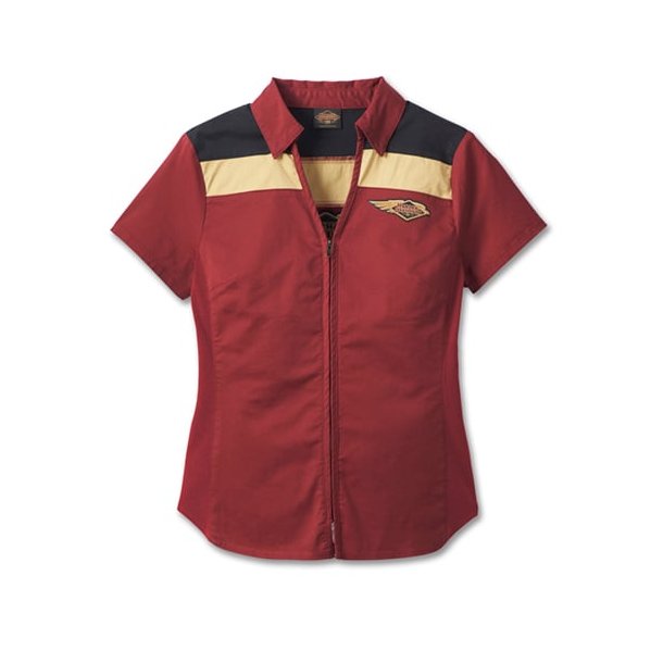 120th Anniversary Elemental Ladies Zip Front Shirt - Colorblocked 