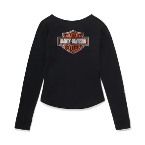 Essential Bling Keyhole Henley 