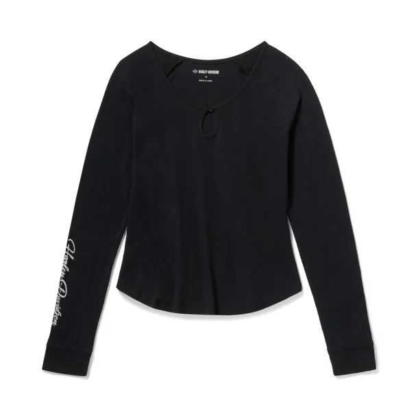 Essential Bling Keyhole Henley 