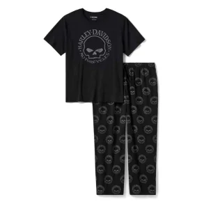 Willie G Skull Short Sleeve Pajama Set