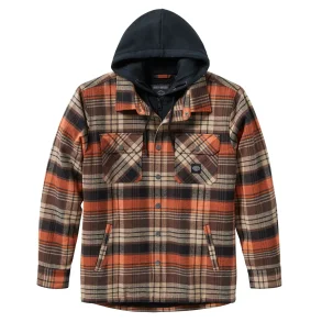Bar & Shield Hooded Shirt Jacket 