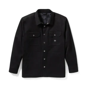 Racer Font Solid Shirt Jacket