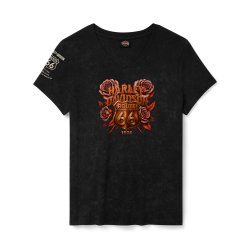 Women's H-D Route 66 Foil Legendary Short Sleeve V-Neck Tee