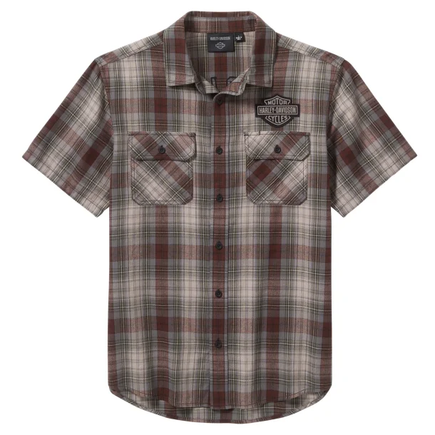 Racer Font Yarn Plaid Shirt