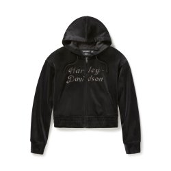 Velour Zip Hoodie - Ladies