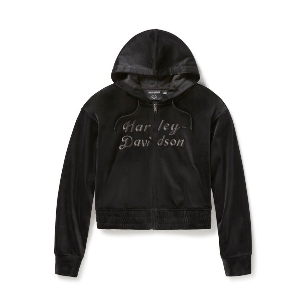 Velour Zip Hoodie - Ladies