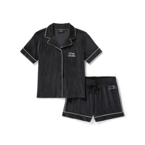 Velour Pajama Short Set