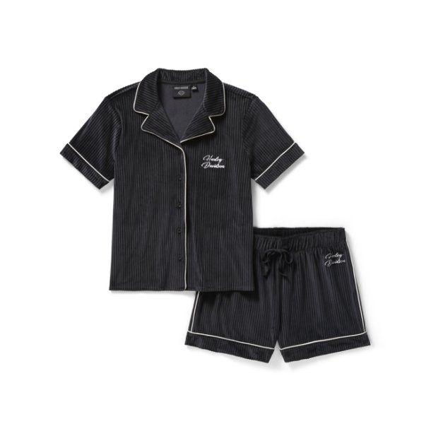 Velour Pajama Short Set