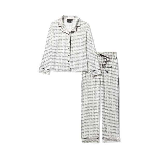 H-D Button Front Pajama Set