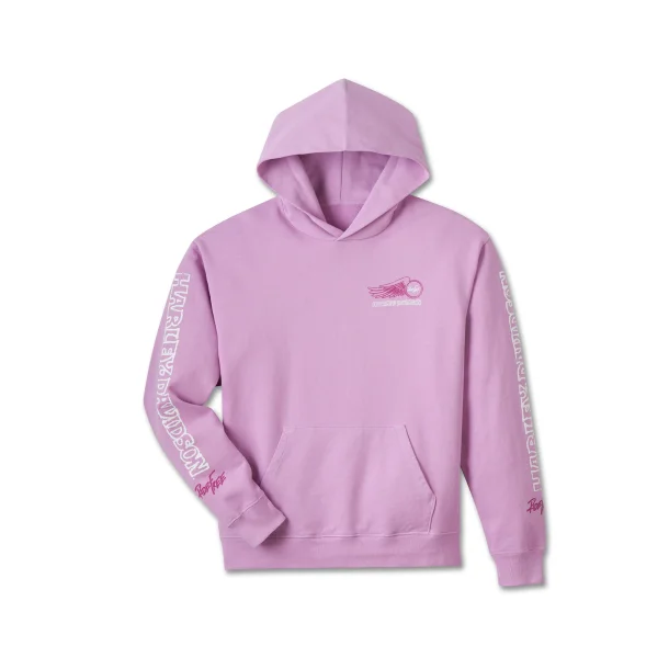 Willie G Winged Wheel Pullover Hoodie - Lavender