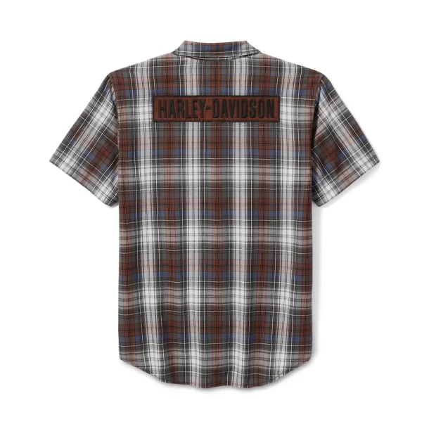  Block Font Yarn Dyed Plaid Shirt