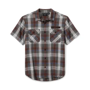  Block Font Yarn Dyed Plaid Shirt
