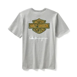Champion x Harley-Davidson Fanatic Tee - Grey Heather &amp; Dark Green