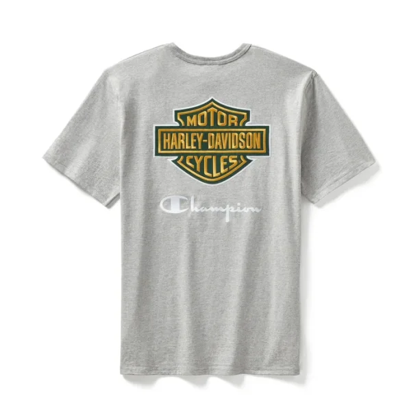Champion x Harley-Davidson Fanatic Tee - Grey Heather &amp; Dark Green