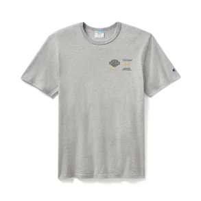 Champion x Harley-Davidson Fanatic Tee - Grey Heather & Dark Green