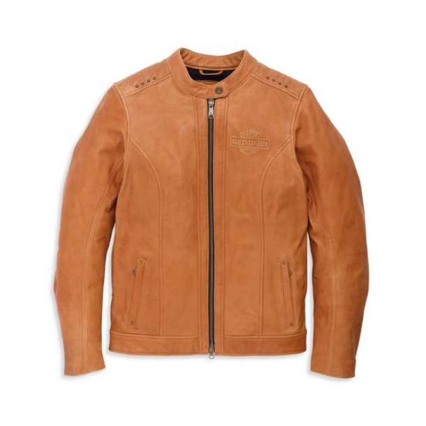 *CE Electra Mandarin Collar Studded Leather Jacket