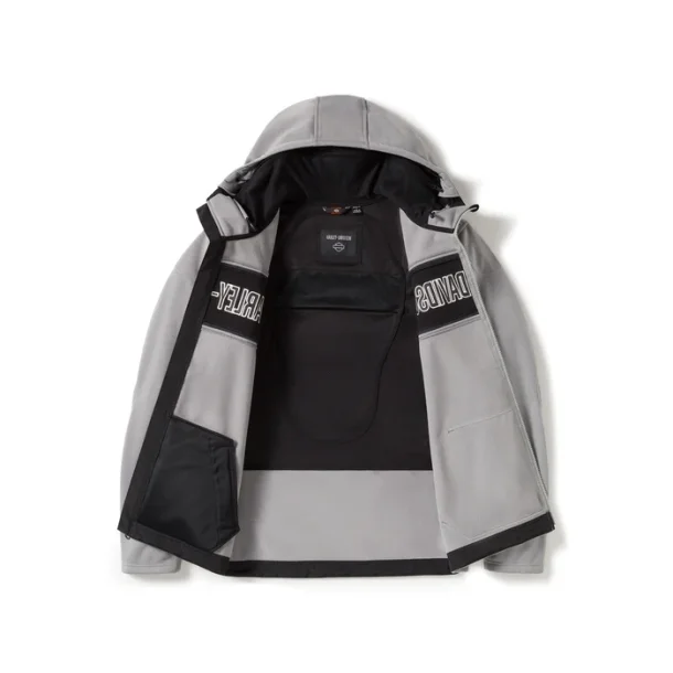 Hooded Riding Fleece - Billiard Grey &amp; Harley Black