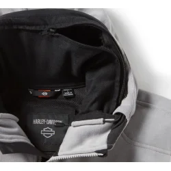 Hooded Riding Fleece - Billiard Grey &amp; Harley Black