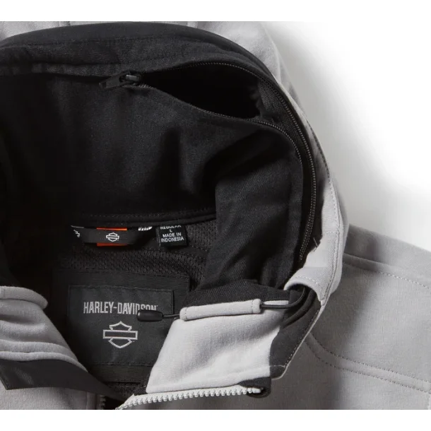 Hooded Riding Fleece - Billiard Grey &amp; Harley Black