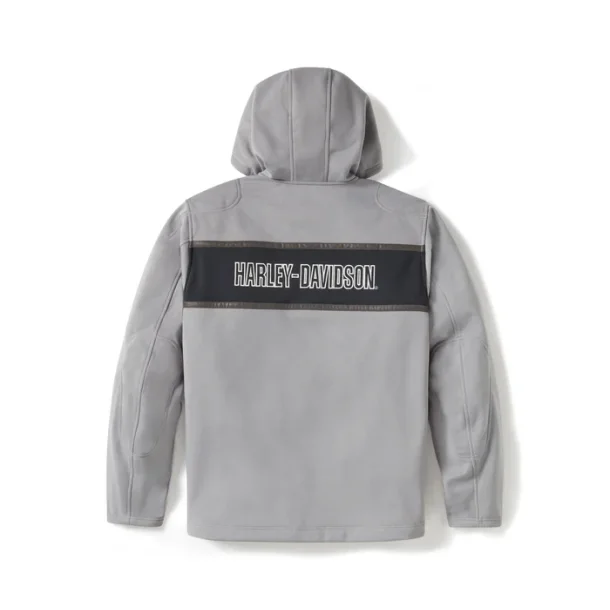 Hooded Riding Fleece - Billiard Grey &amp; Harley Black