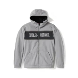 Hooded Riding Fleece - Billiard Grey &amp; Harley Black