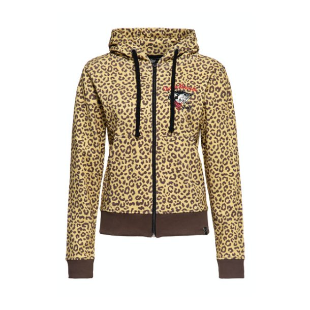 QUEEN KEROSIN WESTE LEOPARD HOODIE