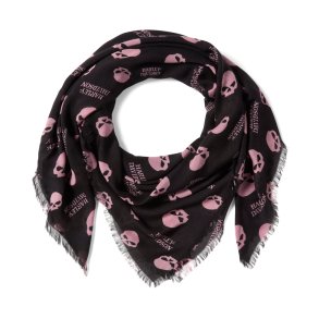 Willie G Skull Shawl - Black & Nostalgia Rose