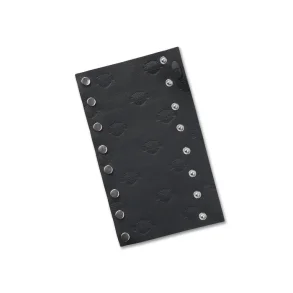 Bar & Shield Leather Ponytail Wrap - Harley Black