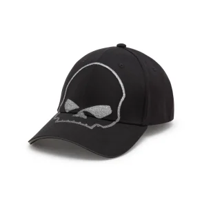 Willie G Skull Reflective Stretch Basbeall Cap