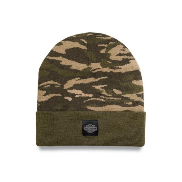 KNIT HAT GREEN CAMO