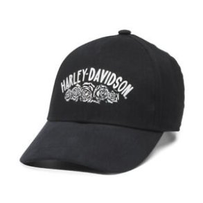 HD BLACK CAP W. ROSES