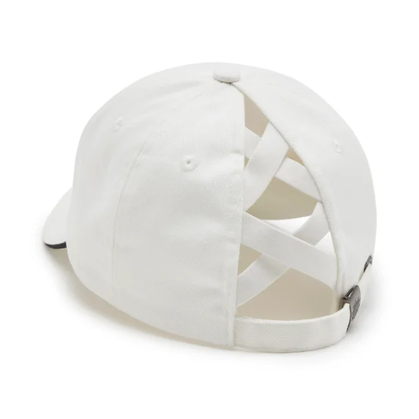 Arched Font Ponytail Cap - Cloud Dancer