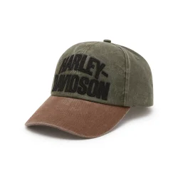 Arched Font Panhead Fitted Baseball Hat - Grape Leaf 