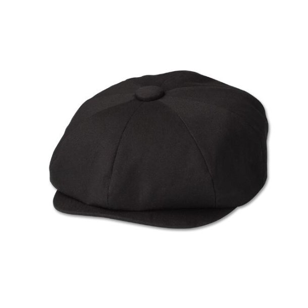 WOMENS ADJUSTABLE PAPERBOY-CAP BLACK