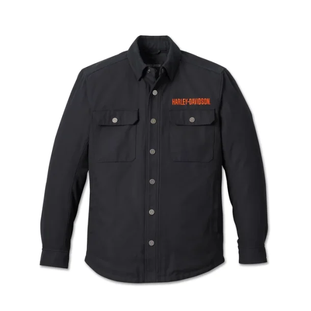 Men's Operative Riding Shirt Jacket - Black