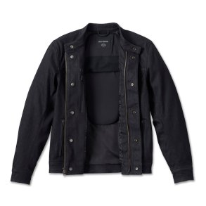 Mens Chisel Denim Trucker Riding Jacket