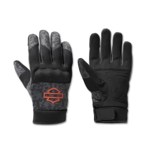 Men's Dyna Knit Mesh Gloves - Camo - Blackened Pearl