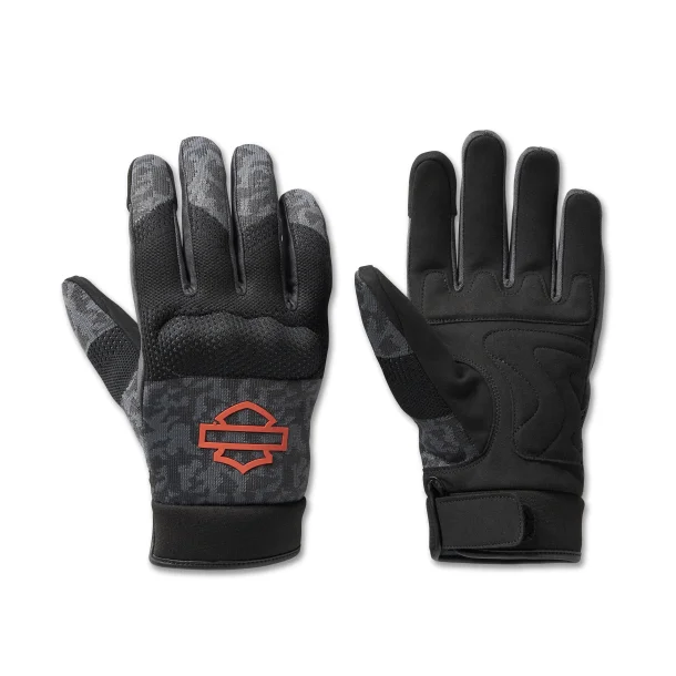 Men's Dyna Knit Mesh Gloves - Camo - Blackened Pearl