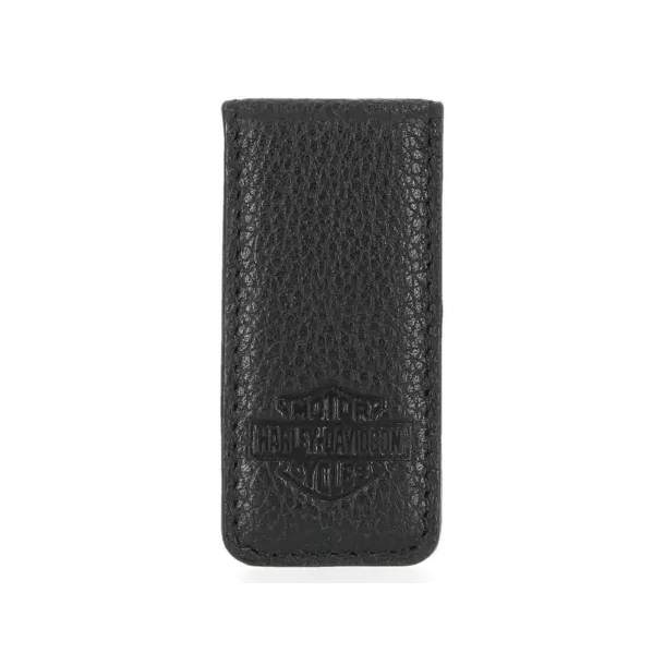 H-D Bar &amp; Shield Leather Money Clip